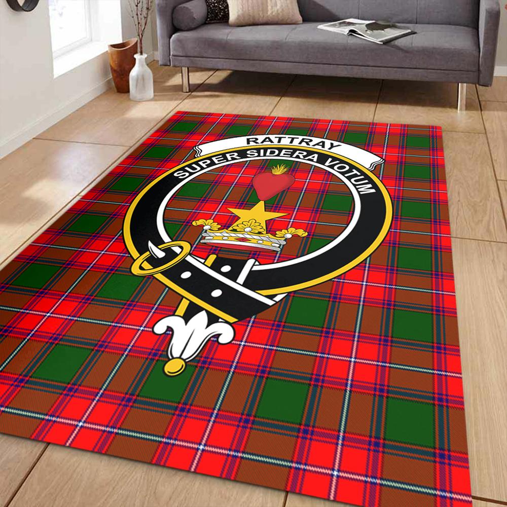 Rattray Modern Tartan Crest Area Rug