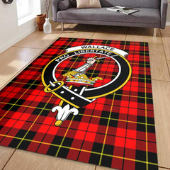 Wallace Hunting - Red Tartan Crest Area Rug