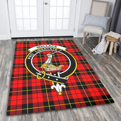 Wallace Hunting - Red Tartan Crest Area Rug