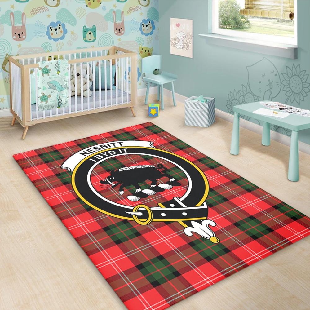 Nesbitt Modern Tartan Crest Area Rug