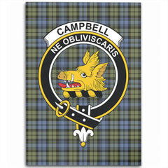 Campbell Faded Tartan Crest Area Rug