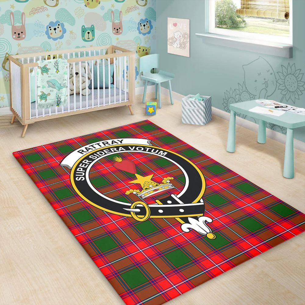 Rattray Modern Tartan Crest Area Rug