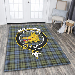 Campbell Faded Tartan Crest Area Rug