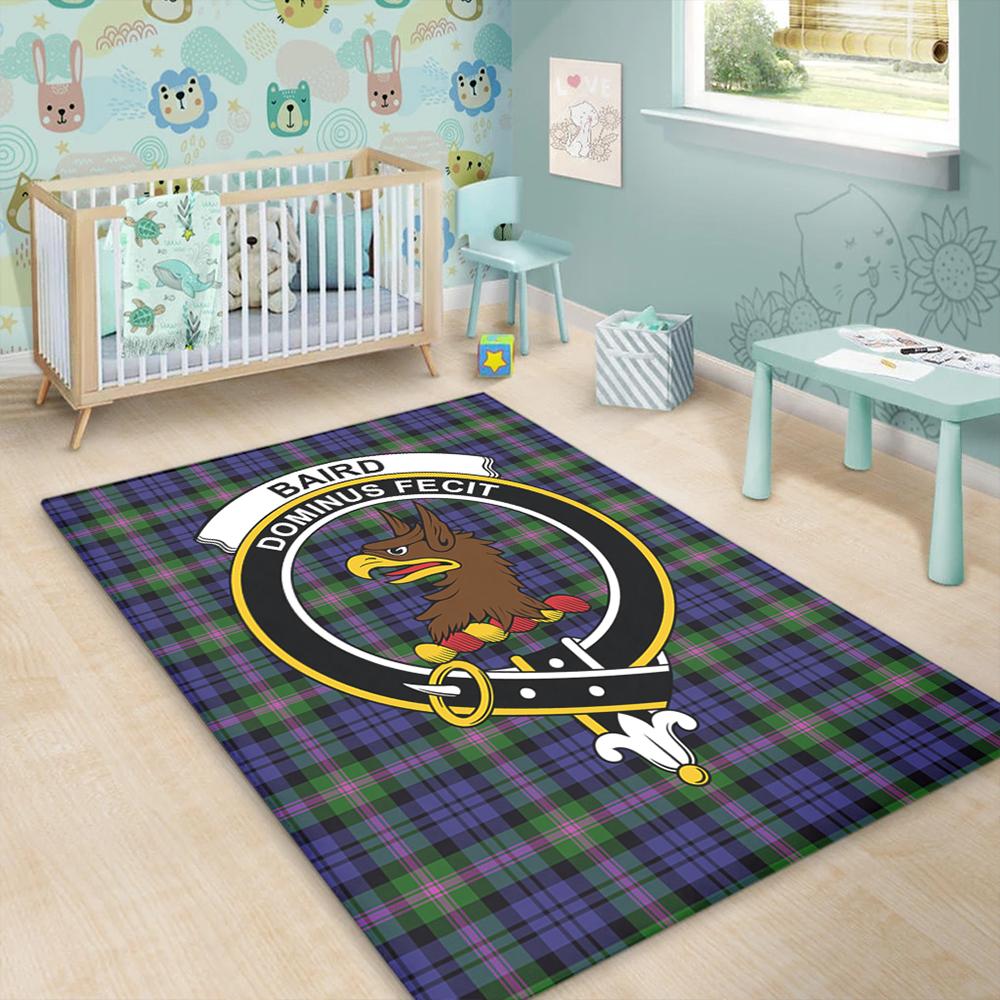 Baird Modern Tartan Crest Area Rug