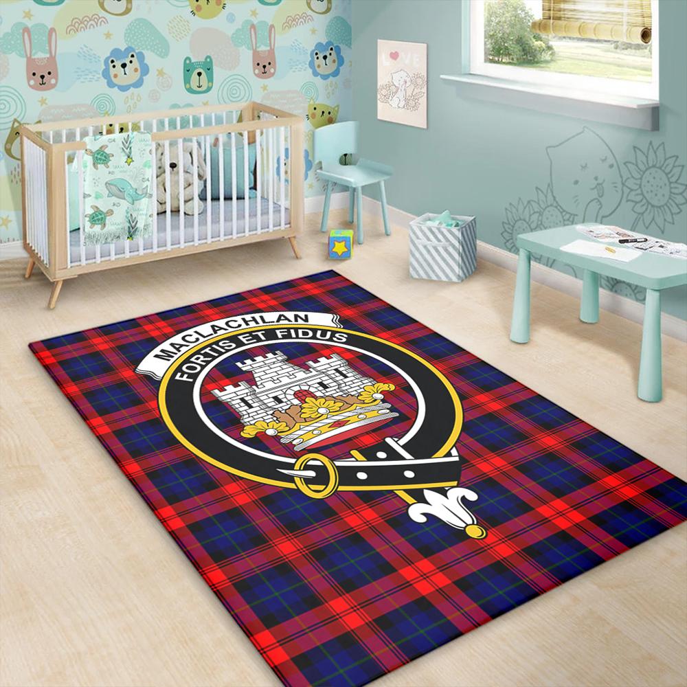 MacLachlan Modern Tartan Crest Area Rug