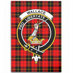 Wallace Hunting - Red Tartan Crest Area Rug