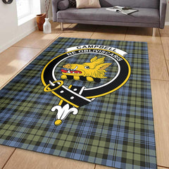 Campbell Faded Tartan Crest Area Rug