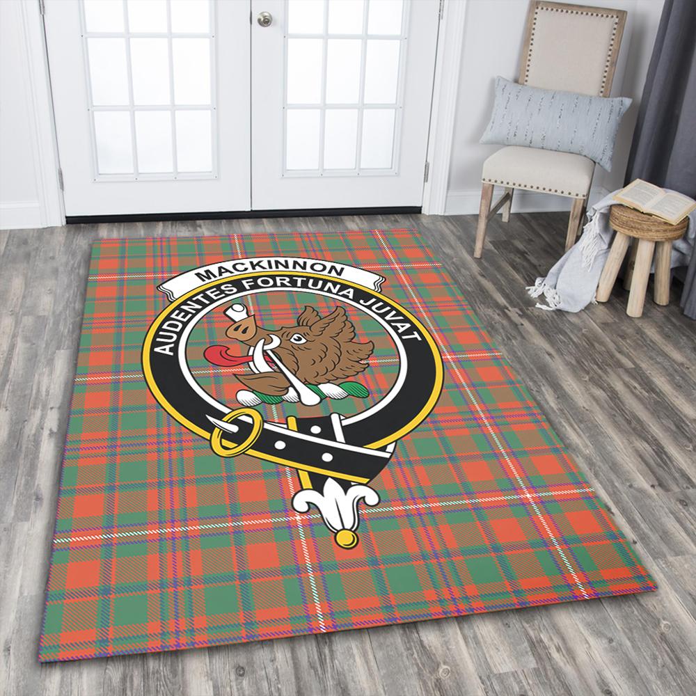 MacKinnon Ancient Tartan Crest Area Rug