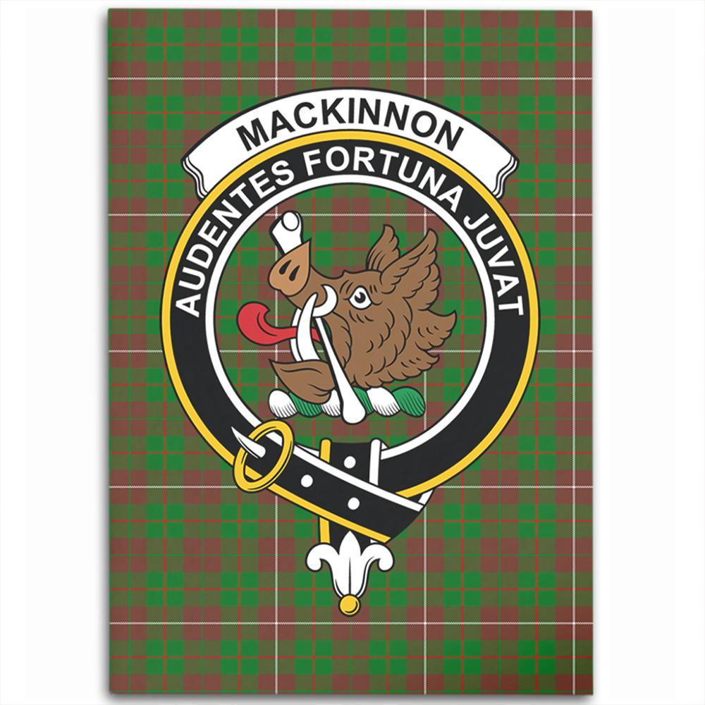 MacKinnon Hunting Modern Tartan Crest Area Rug