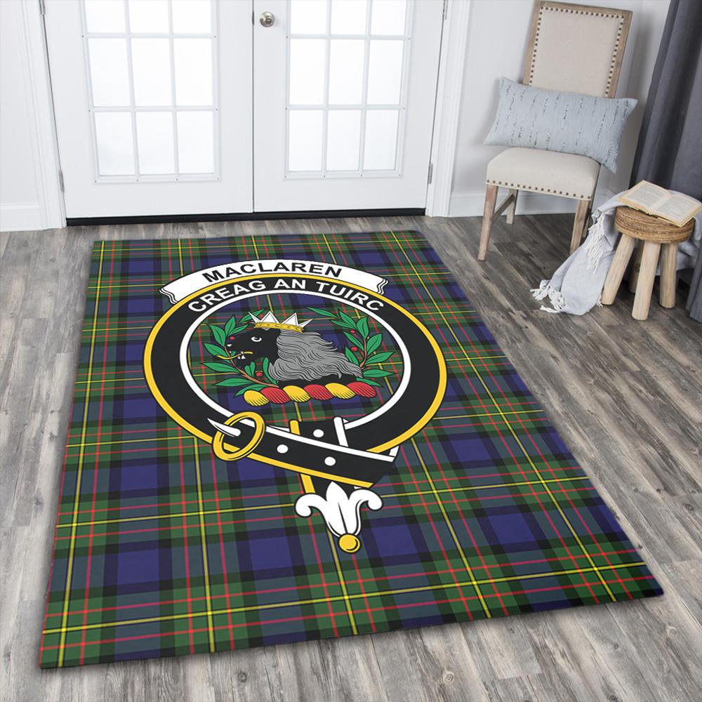 MacLaren Modern Tartan Crest Area Rug