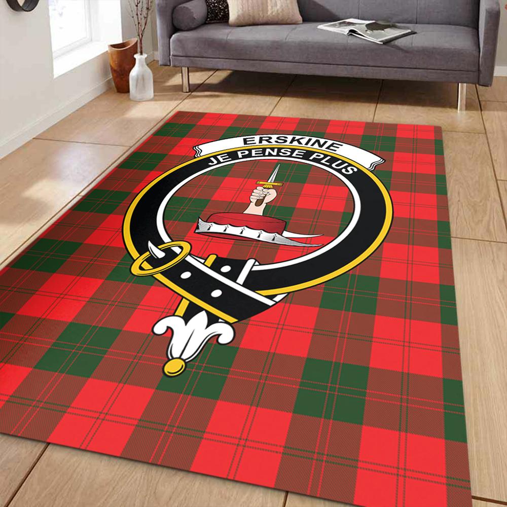 Erskine Modern Tartan Crest Area Rug