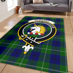 Oliphant Modern Tartan Crest Area Rug