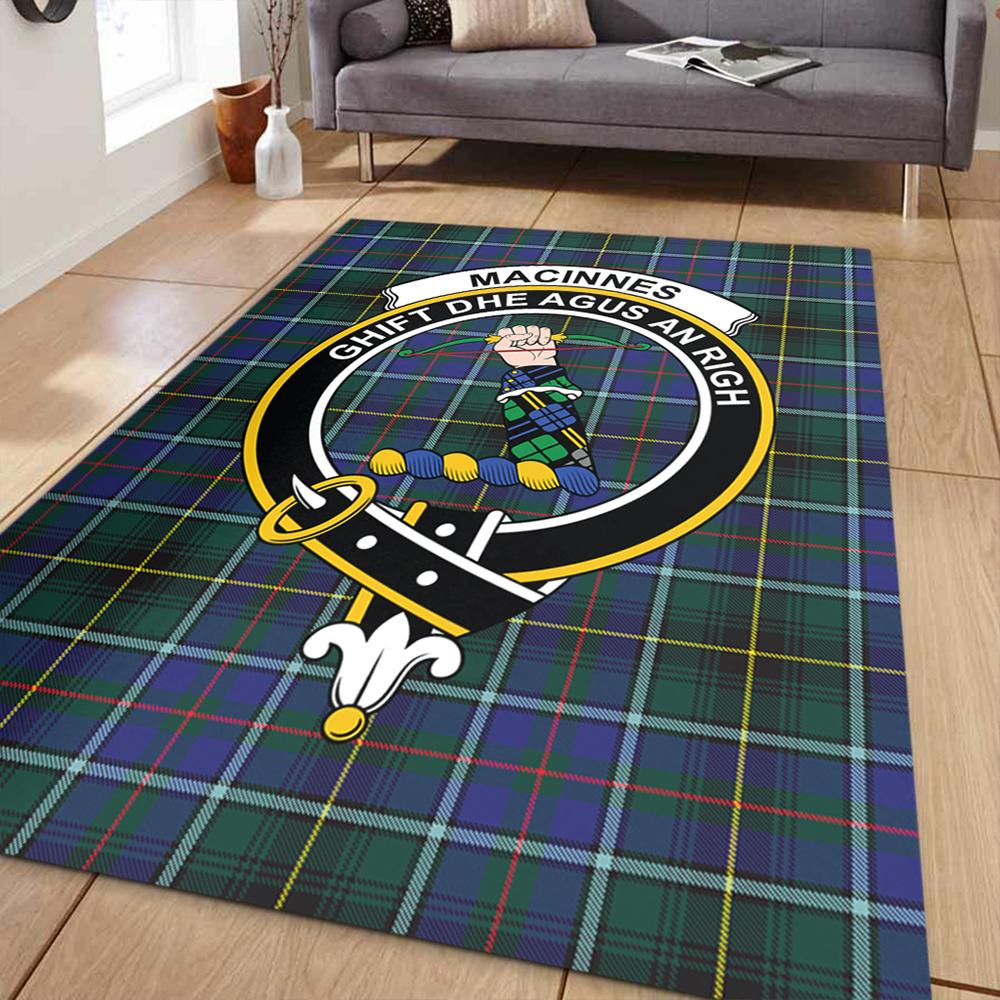 MacInnes Modern Tartan Crest Area Rug