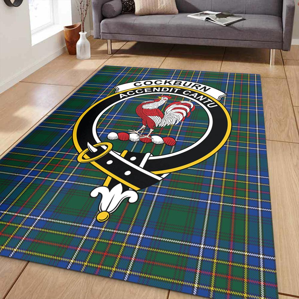 Cockburn Ancient Tartan Crest Area Rug