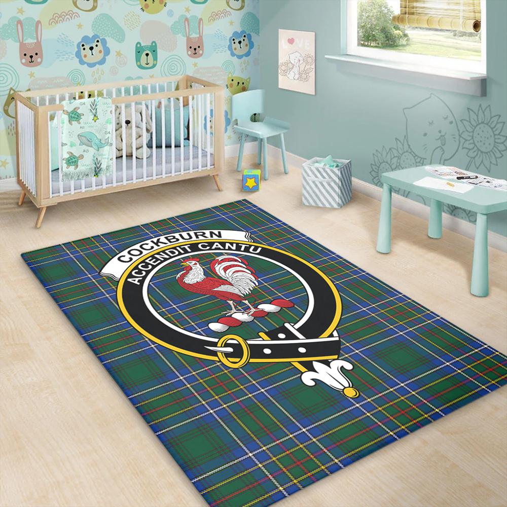 Cockburn Ancient Tartan Crest Area Rug
