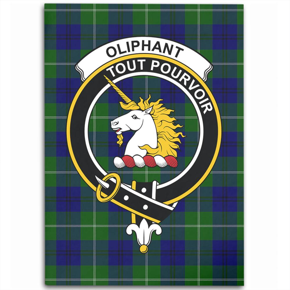 Oliphant Modern Tartan Crest Area Rug