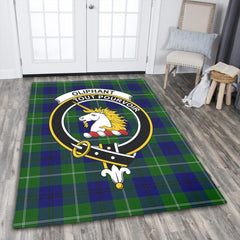 Oliphant Modern Tartan Crest Area Rug