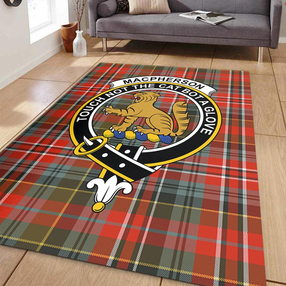 MacPherson Weathered Tartan Crest Area Rug