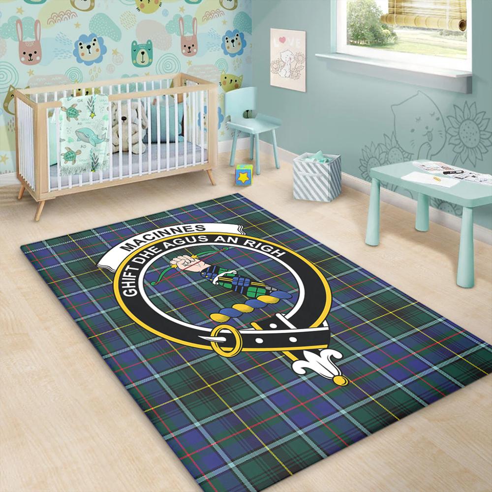MacInnes Modern Tartan Crest Area Rug