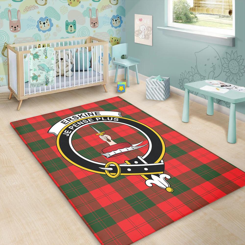 Erskine Modern Tartan Crest Area Rug