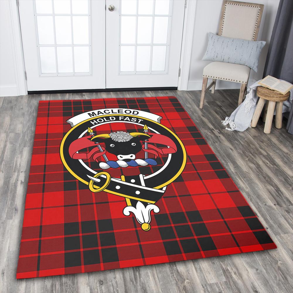 MacLeod of Raasay Tartan Crest Area Rug