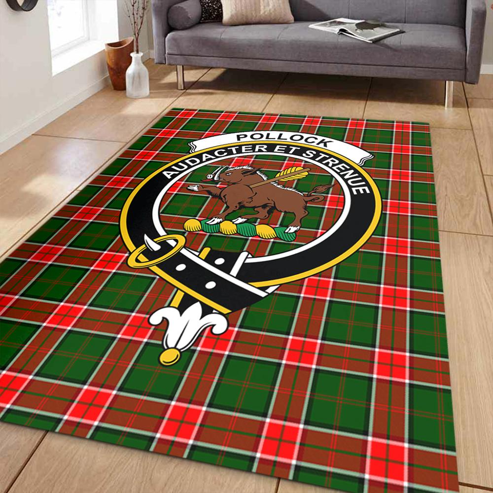 Pollock Modern Tartan Crest Area Rug