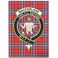 MacFarlane Modern Tartan Crest Area Rug