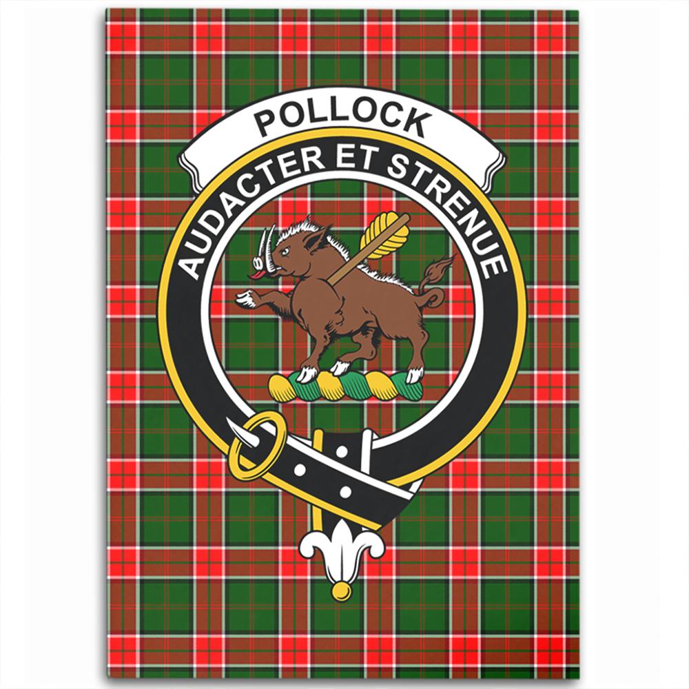 Pollock Modern Tartan Crest Area Rug