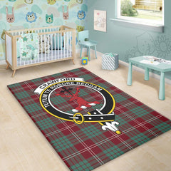 Crawford Modern Tartan Crest Area Rug