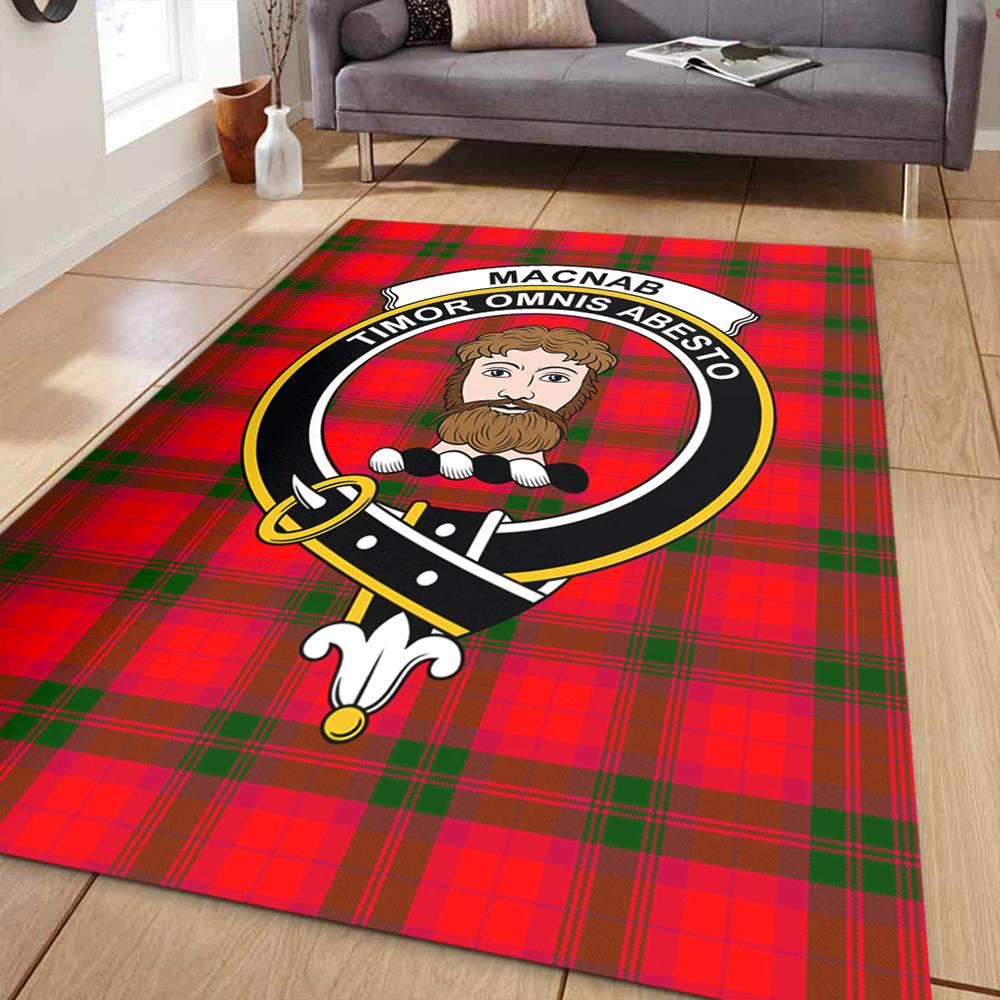 MacNab Modern Tartan Crest Area Rug