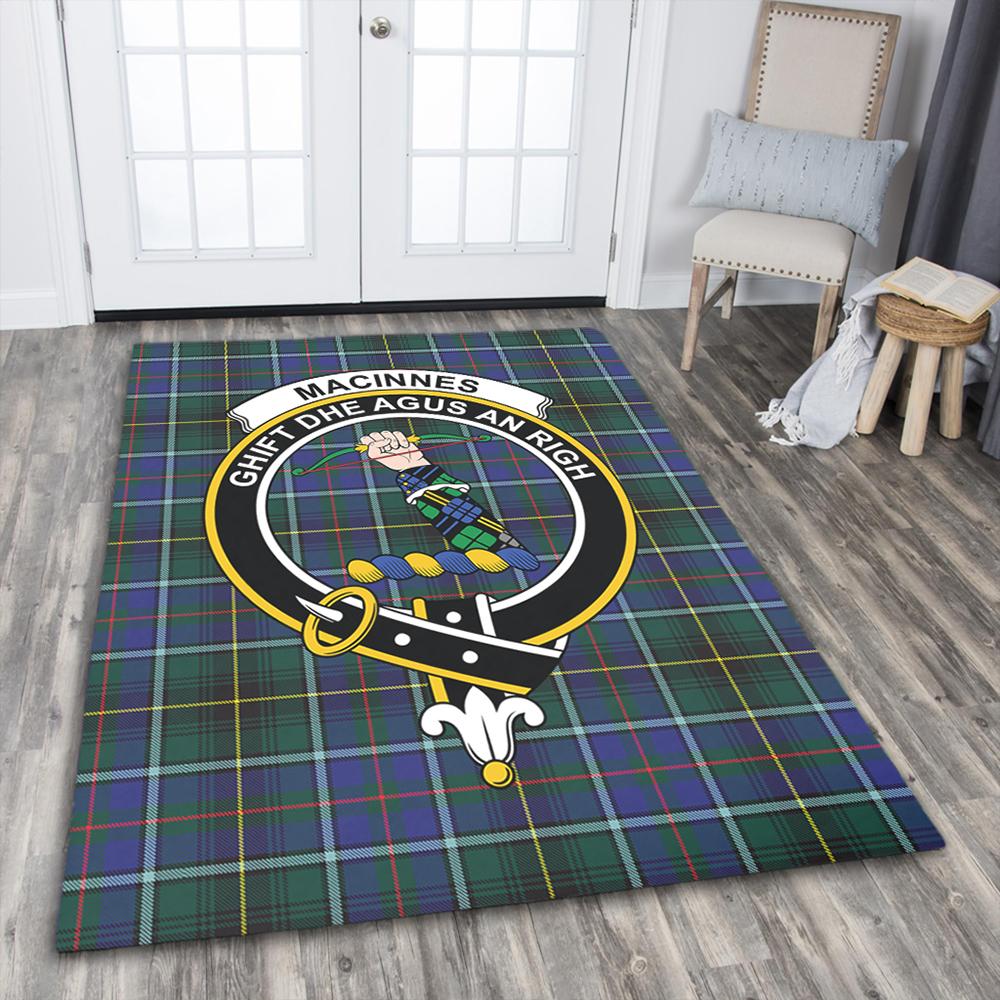 MacInnes Modern Tartan Crest Area Rug
