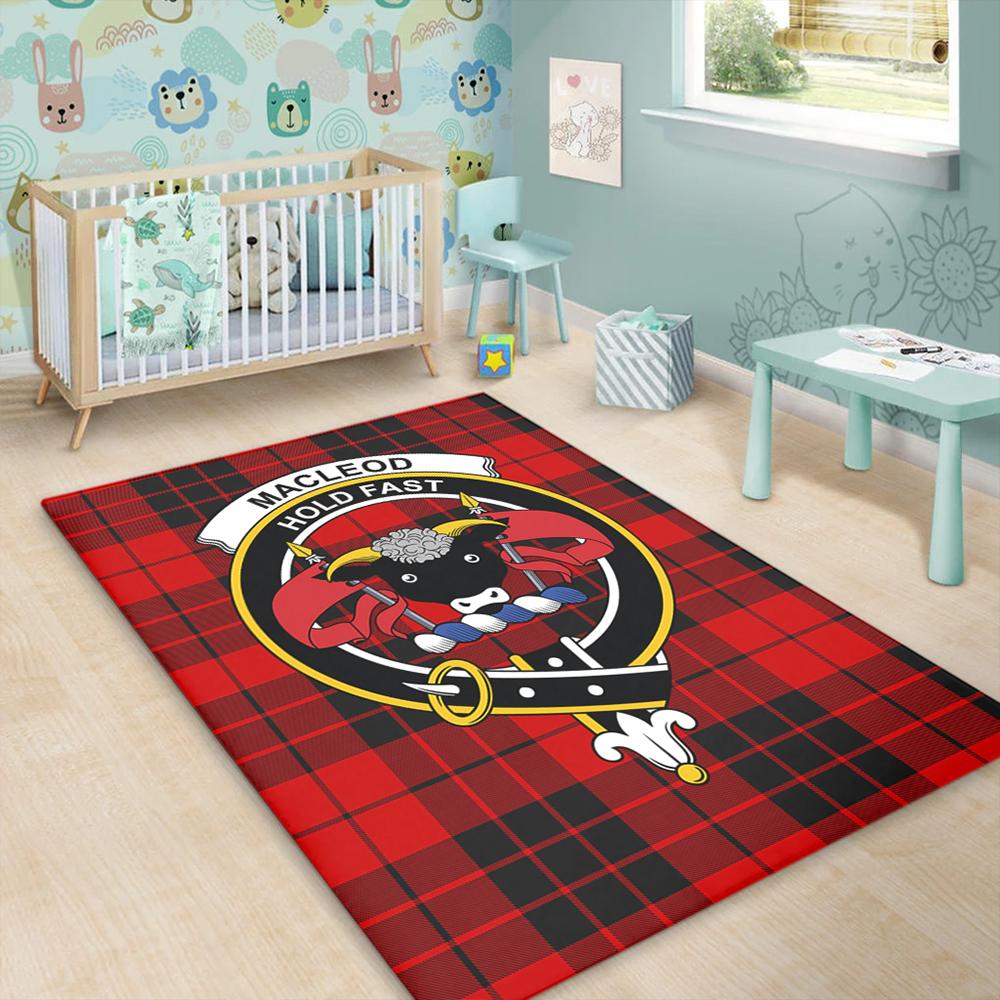 MacLeod of Raasay Tartan Crest Area Rug