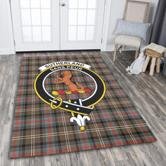 Sutherland Weathered Tartan Crest Area Rug