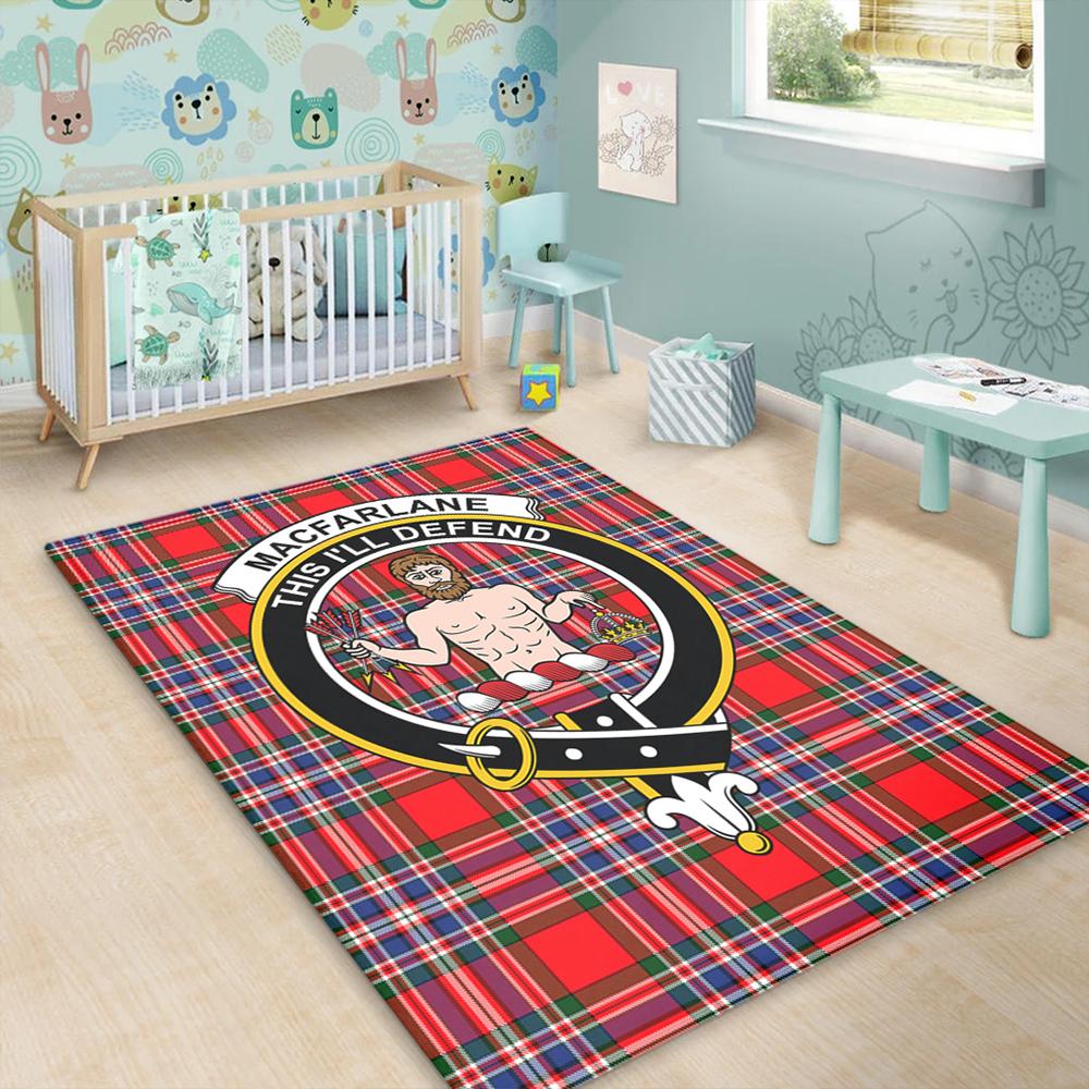 MacFarlane Modern Tartan Crest Area Rug