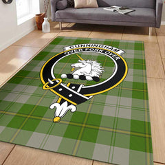 Cunningham Dress Green Dancers Tartan Crest Area Rug