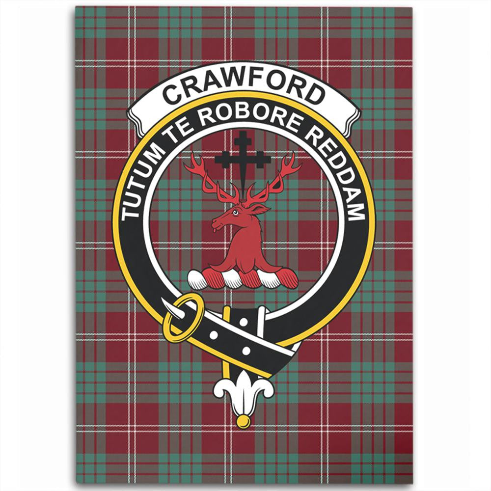 Crawford Modern Tartan Crest Area Rug