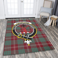 Crawford Modern Tartan Crest Area Rug