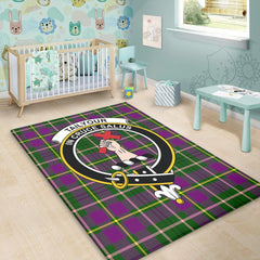 Tailyour Weathered Tartan Crest Area Rug
