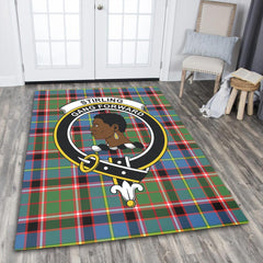 Stirling & Bannockburn District Tartan Crest Area Rug