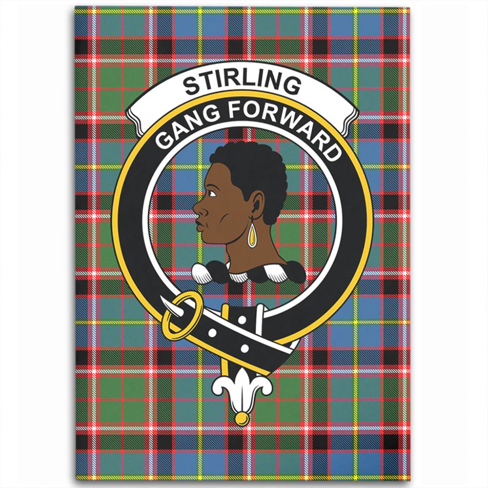 Stirling & Bannockburn District Tartan Crest Area Rug