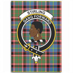 Stirling & Bannockburn District Tartan Crest Area Rug