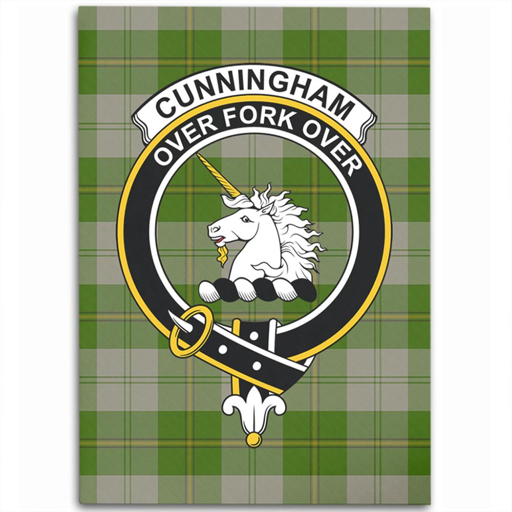 Cunningham Dress Green Dancers Tartan Crest Area Rug