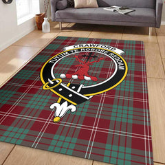 Crawford Modern Tartan Crest Area Rug