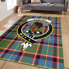 Stirling & Bannockburn District Tartan Crest Area Rug
