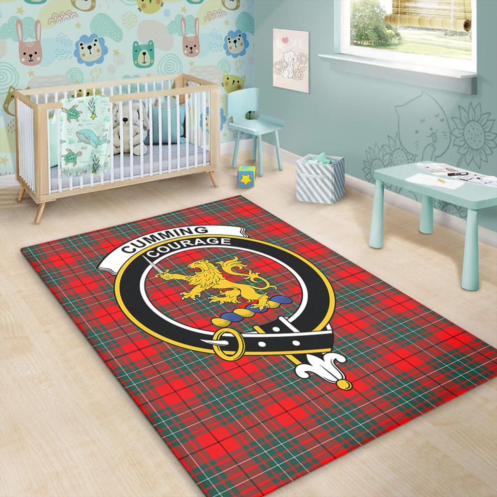 Cumming Modern Tartan Crest Area Rug