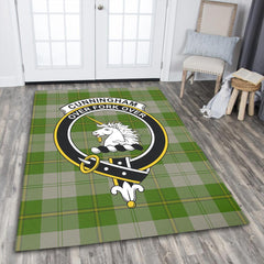 Cunningham Dress Green Dancers Tartan Crest Area Rug