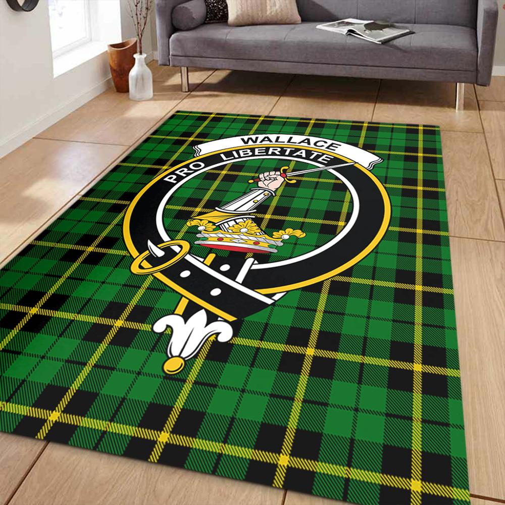 Wallace Hunting - Green Tartan Crest Area Rug
