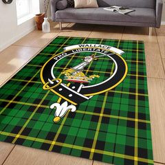 Wallace Hunting - Green Tartan Crest Area Rug