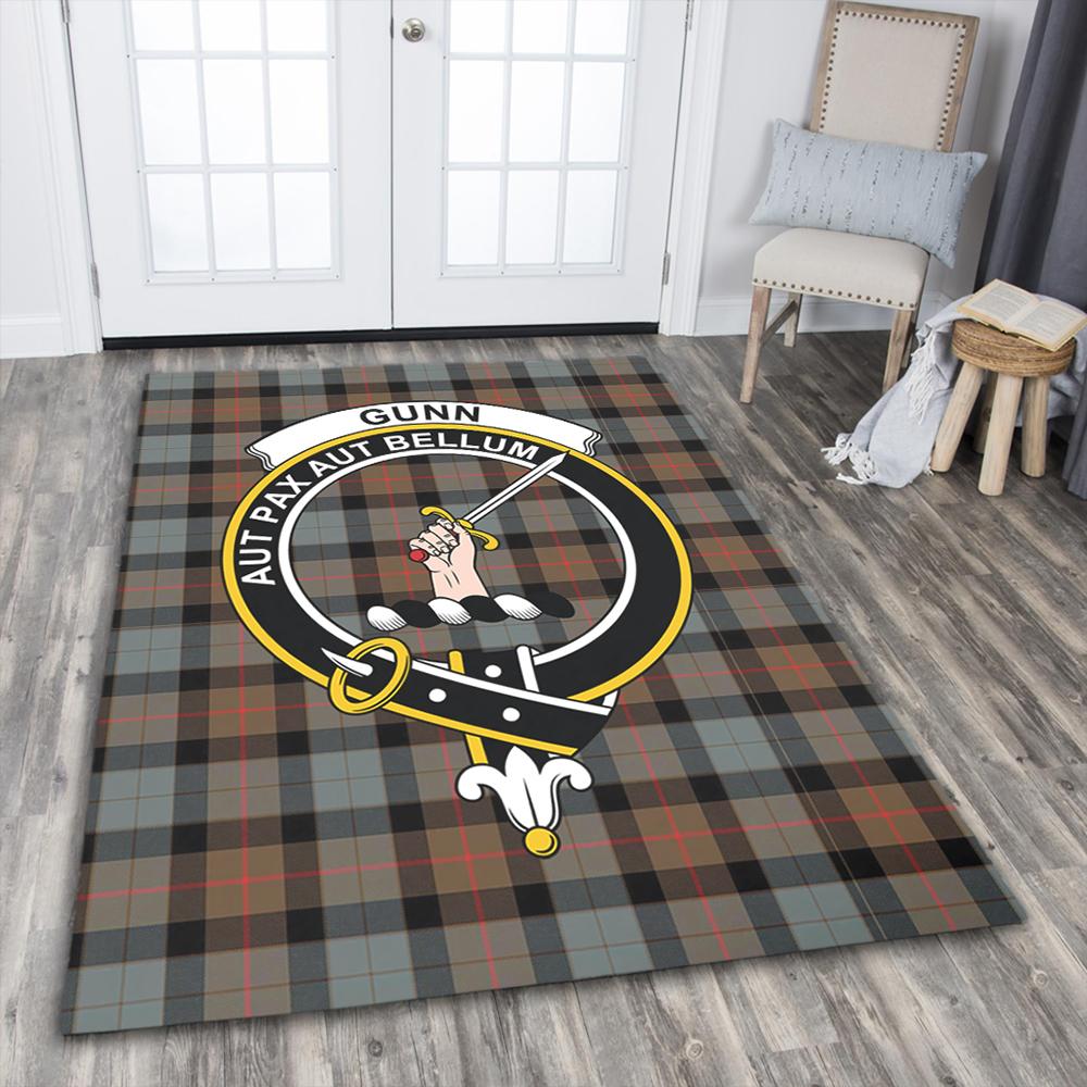 Gunn Weathered Tartan Crest Area Rug