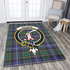 MacRae Hunting Modern Tartan Crest Area Rug